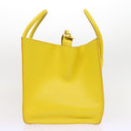 CELINE Gauge Phantom Hand Bag Leather Yellow  55633