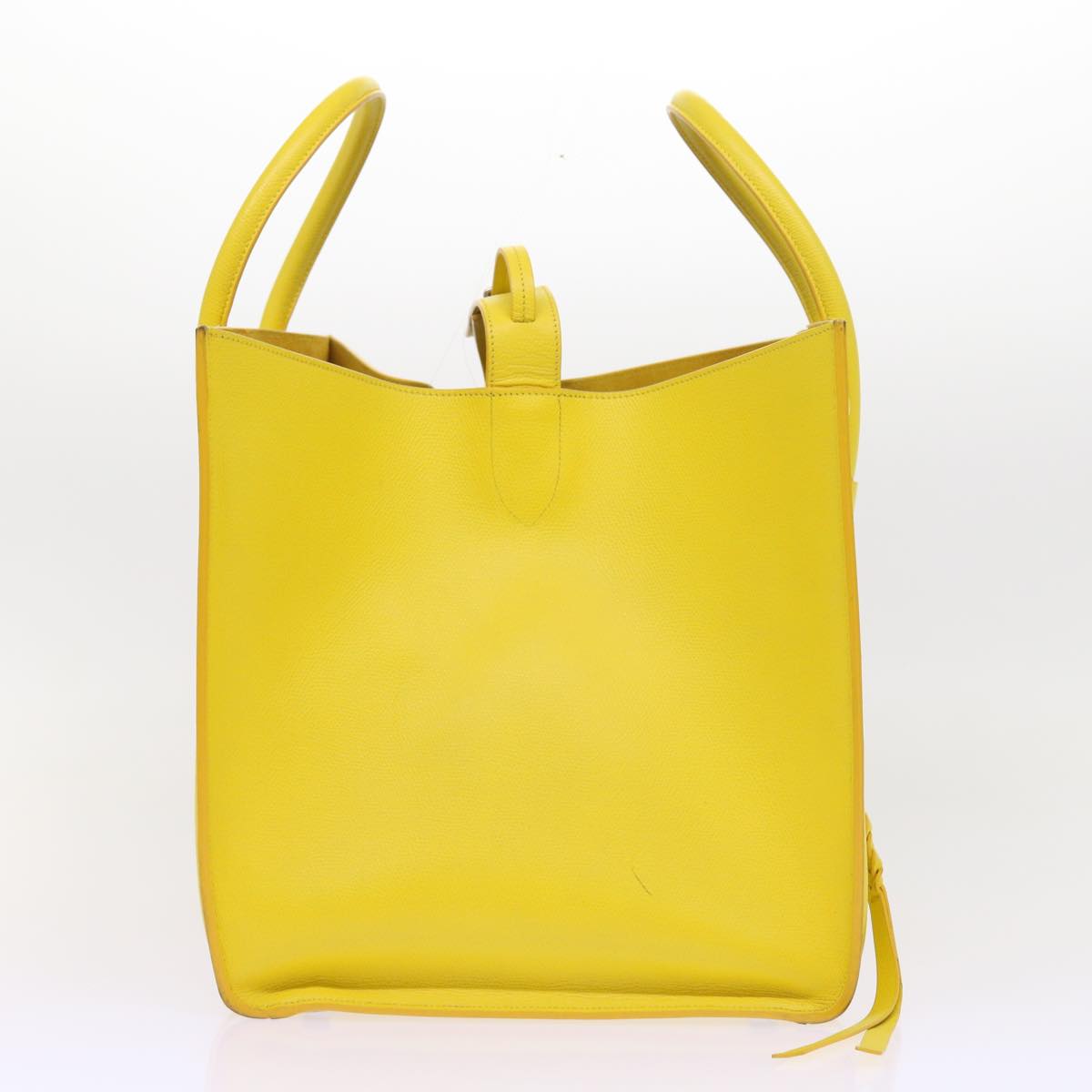 CELINE Gauge Phantom Hand Bag Leather Yellow  55633