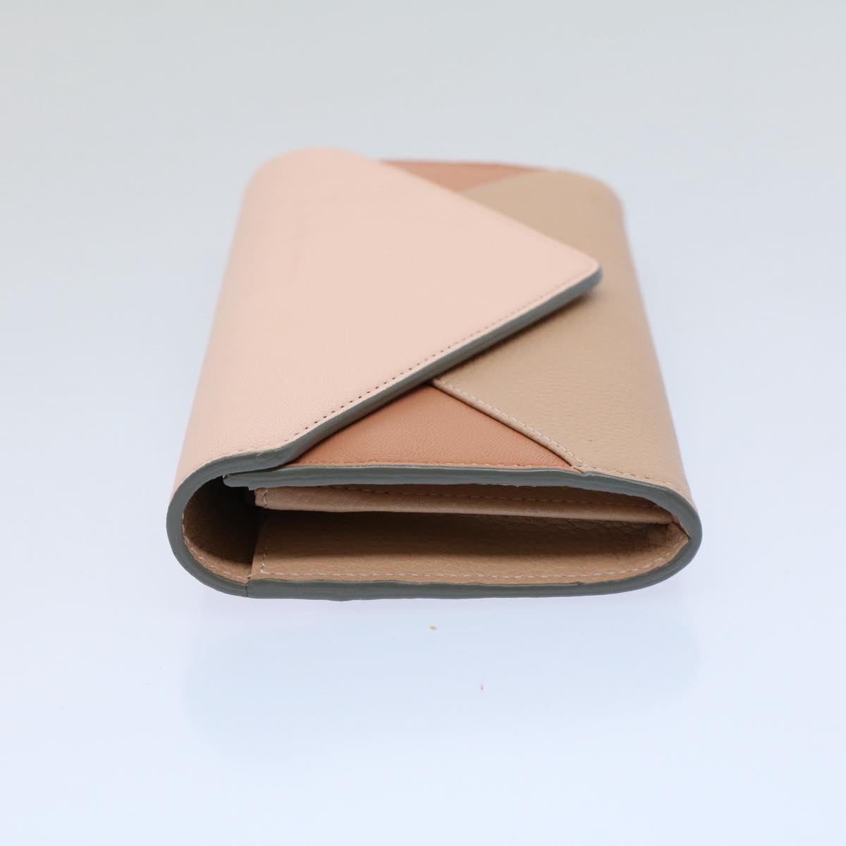 Chloe Long Wallet Leather Beige Pink 3P0171-H0Y 55677