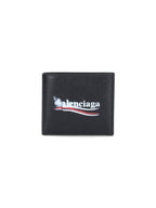 Balenciaga Wave Logo Half Wallet Black