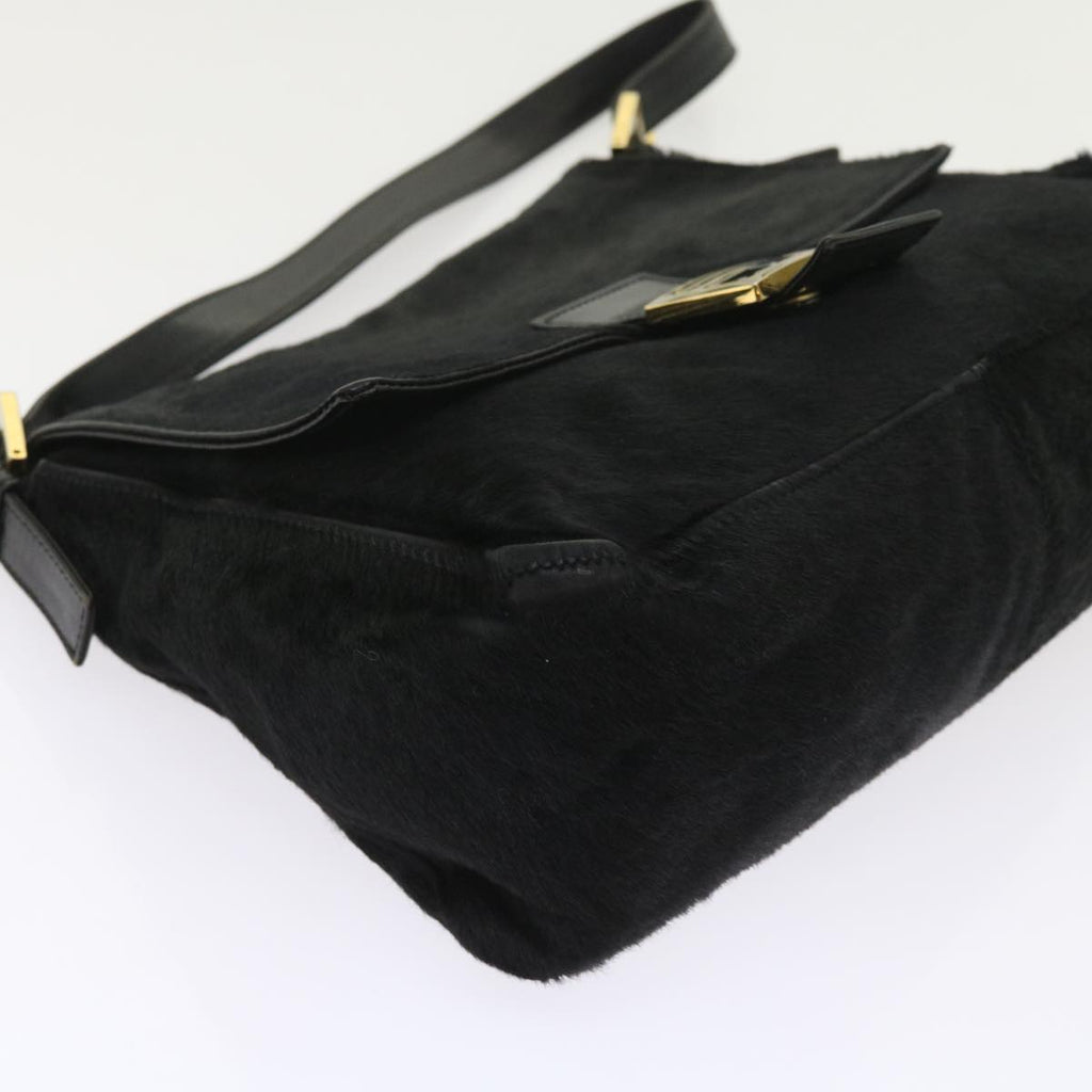 FENDI Mamma Baguette Shoulder Bag Harako leather Black55751