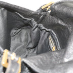 FENDI Mamma Baguette Shoulder Bag Harako leather Black55751