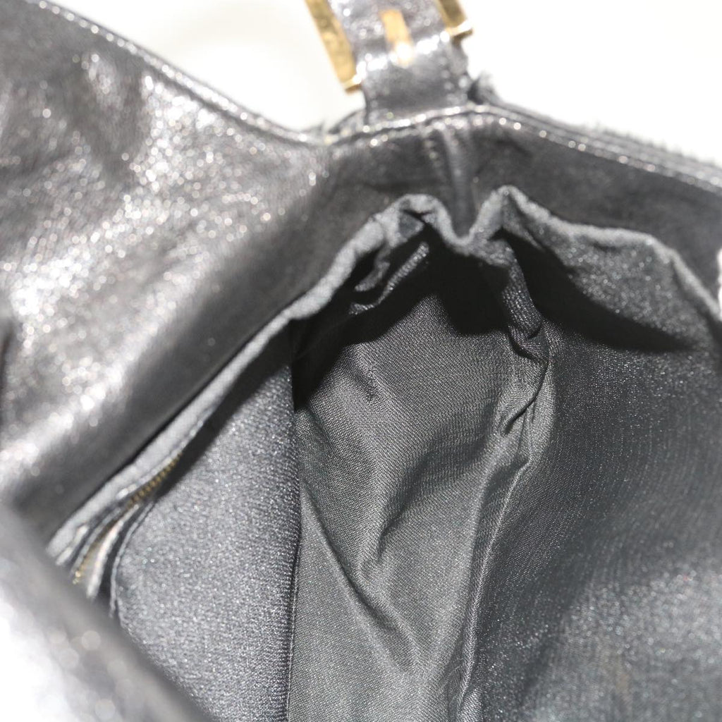 FENDI Mamma Baguette Shoulder Bag Harako leather Black55751