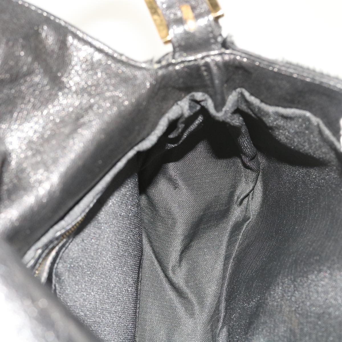 FENDI Mamma Baguette Shoulder Bag Harako leather Black55751