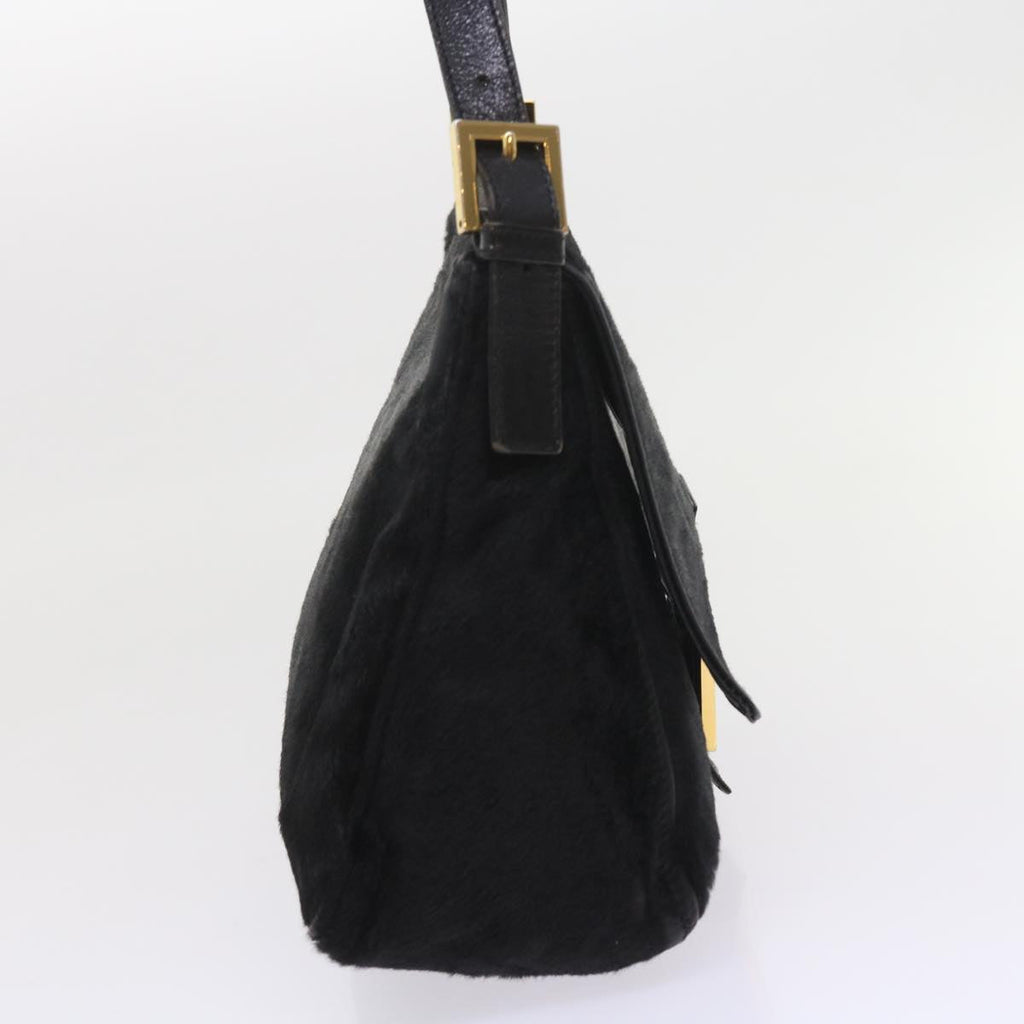 FENDI Mamma Baguette Shoulder Bag Harako leather Black55751