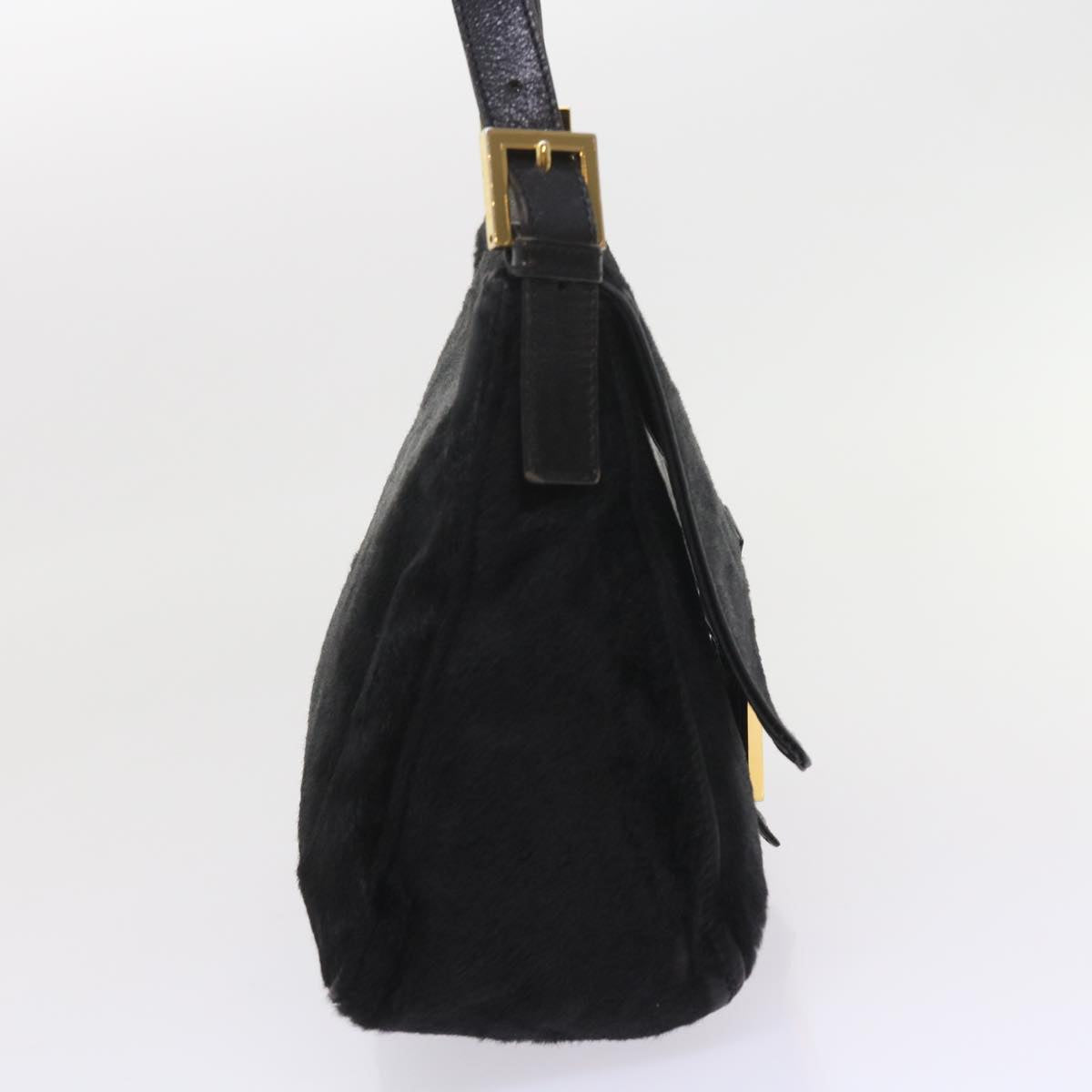 FENDI Mamma Baguette Shoulder Bag Harako leather Black55751