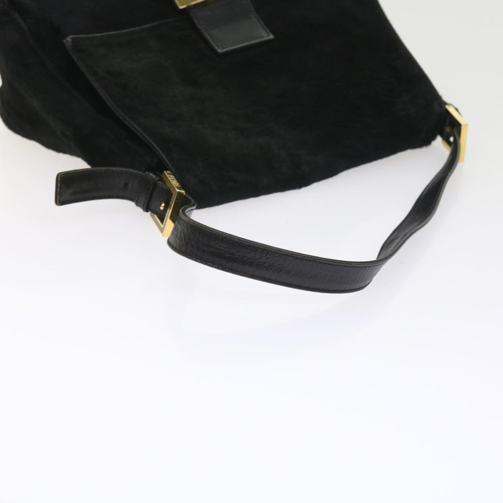 FENDI Mamma Baguette Shoulder Bag Harako leather Black55751