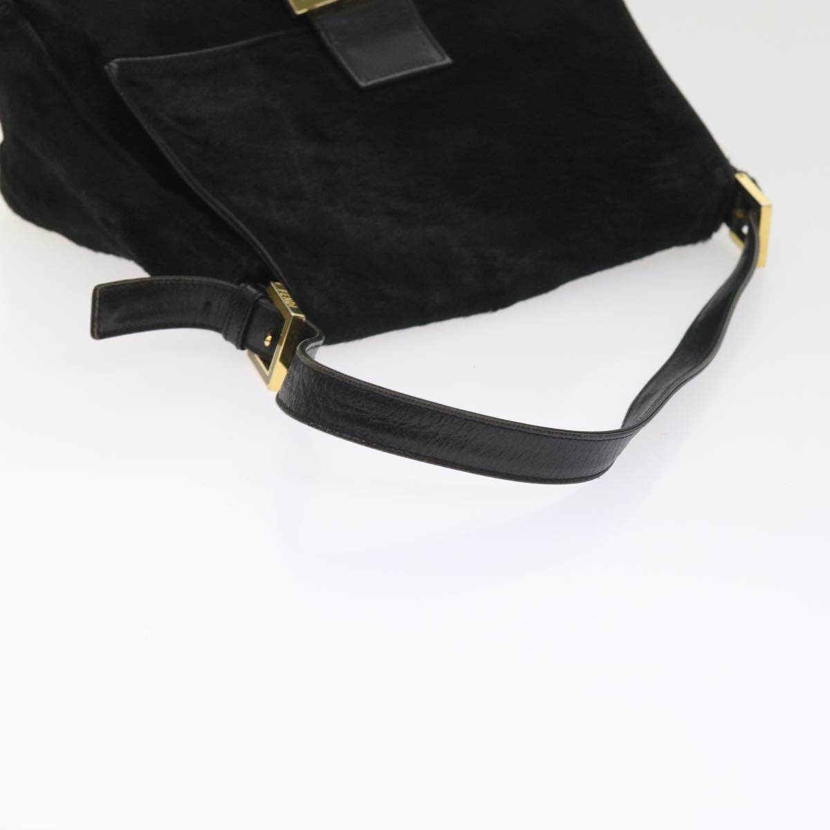 FENDI Mamma Baguette Shoulder Bag Harako leather Black55751