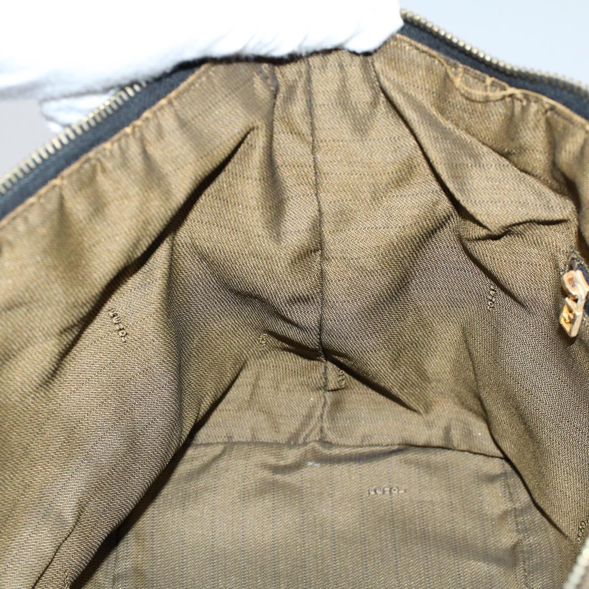 FENDI Zucca Canvas Vanity pouch Hand Bag Brown Black55824