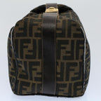 FENDI Zucca Canvas Vanity pouch Hand Bag Brown Black55824