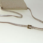FENDI Zucchino Canvas Shoulder Bag Silver Pink55934