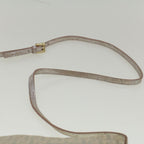 FENDI Zucchino Canvas Shoulder Bag Silver Pink55934