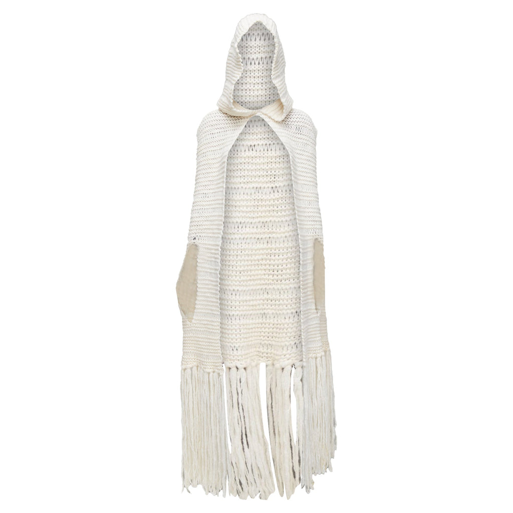 Christian Dior Hedi Slimane wool mohair tassel knit hooded cape