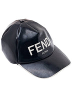 Fendi Logo Printed Baseball Ball Cap Black