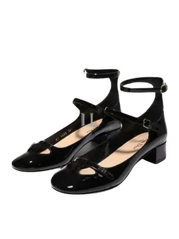Aime Patent Calfskin Pumps Black Dior