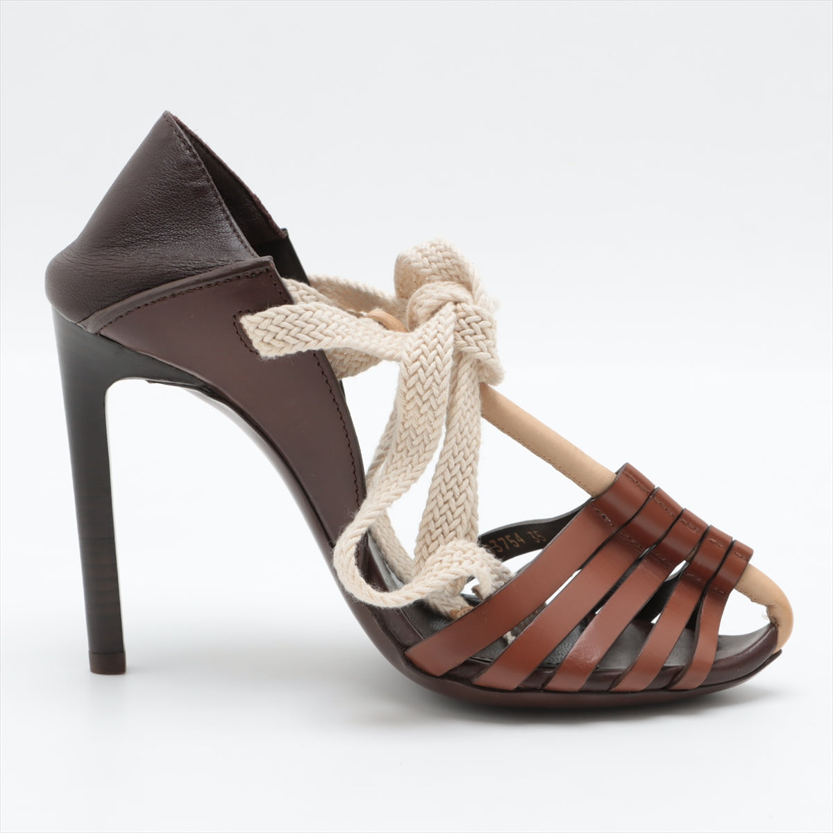 Saint Laurent Leather Sandal 35  Brown 503754