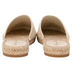 Dior Granville Embroidered Flat Espadrille Mules in White Cotton