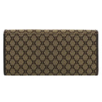 CELINE Macadam Canvas Long Wallet Beige Auth 56017