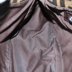 FENDI Zucca Canvas Mamma Baguette Shoulder Bag Brown Black56073