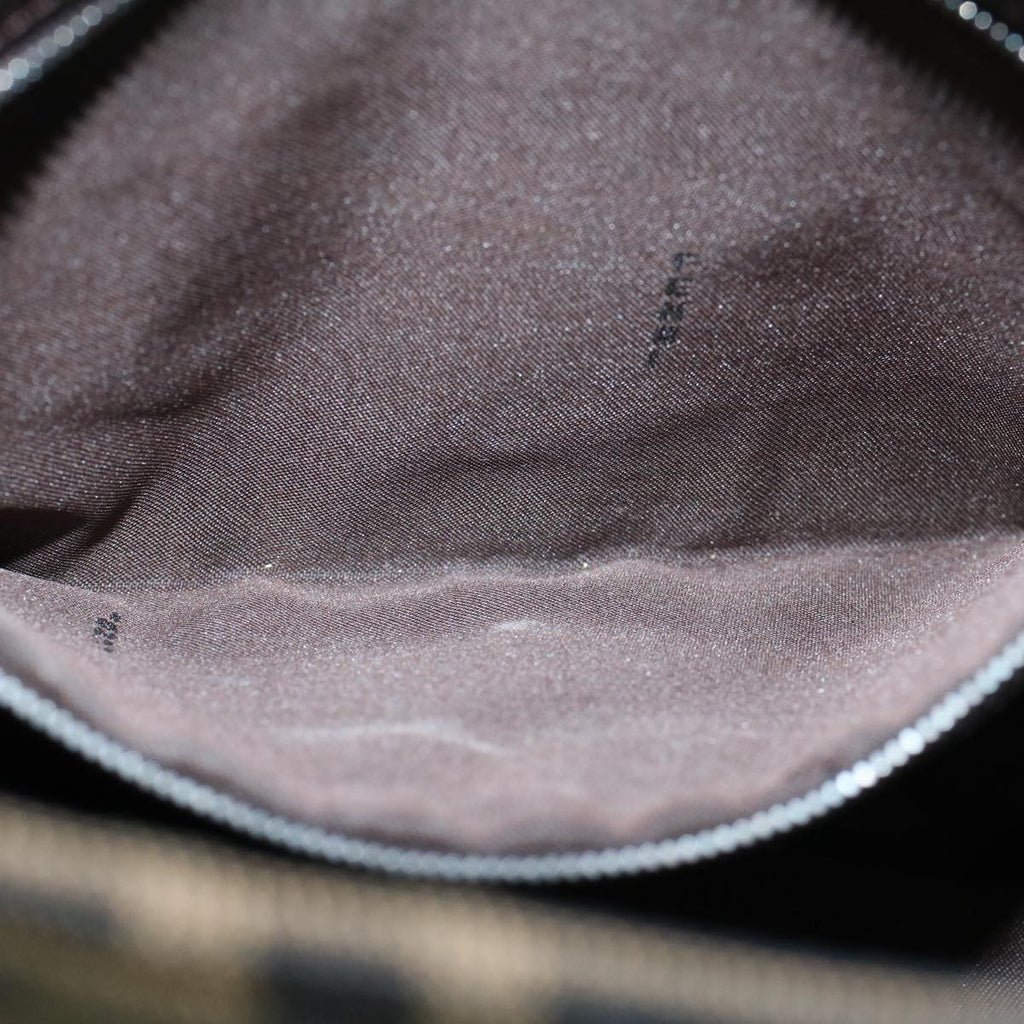 FENDI Zucca Canvas Mamma Baguette Shoulder Bag Brown Black56073