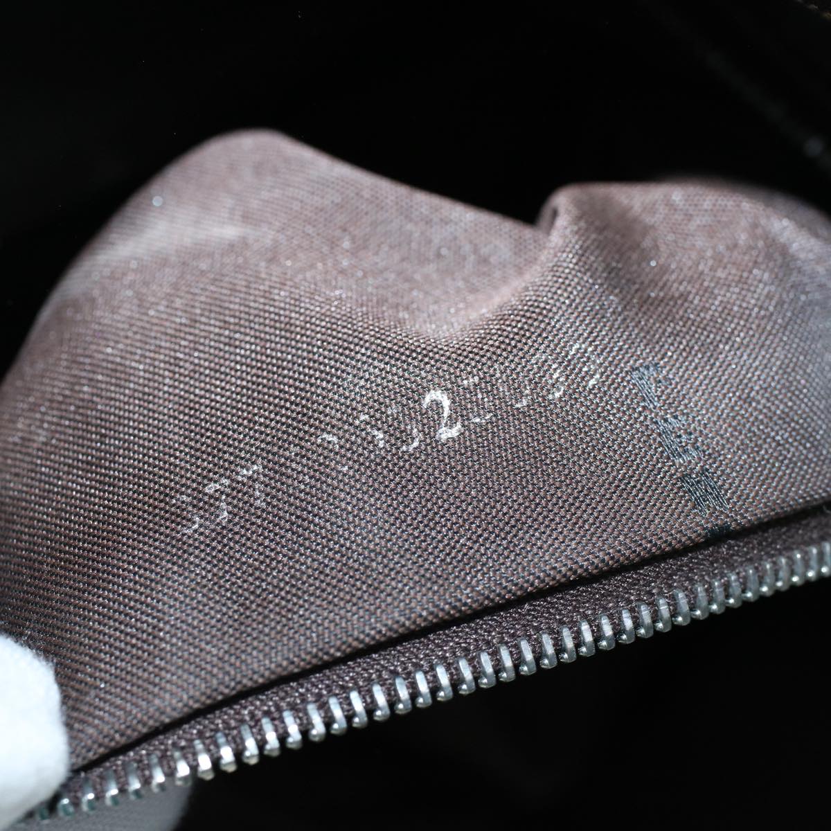 FENDI Zucca Canvas Mamma Baguette Shoulder Bag Brown Black56073