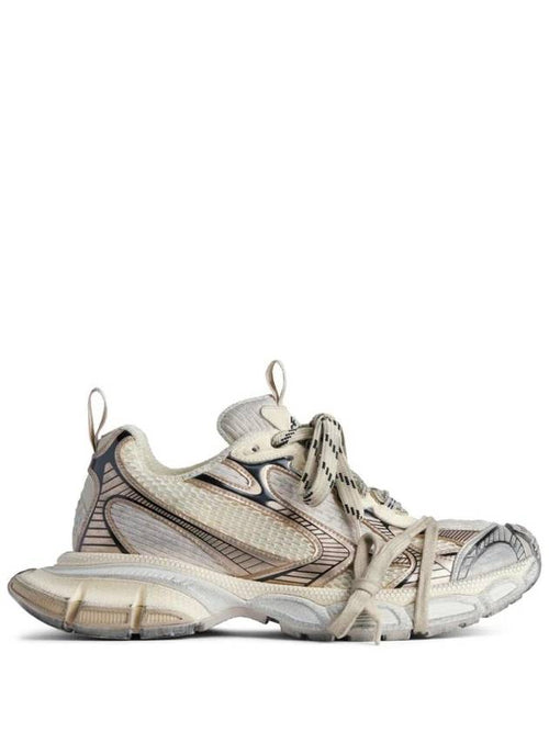 Balenciaga 3XL Mesh Panel Low Top Sneakers Eggshell Black