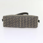FENDI Zucchino Canvas Mamma Baguette Shoulder Bag Navy56197