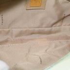 FENDI Zucchino Canvas Mamma Baguette Shoulder Bag Coated Canvas Blue56198