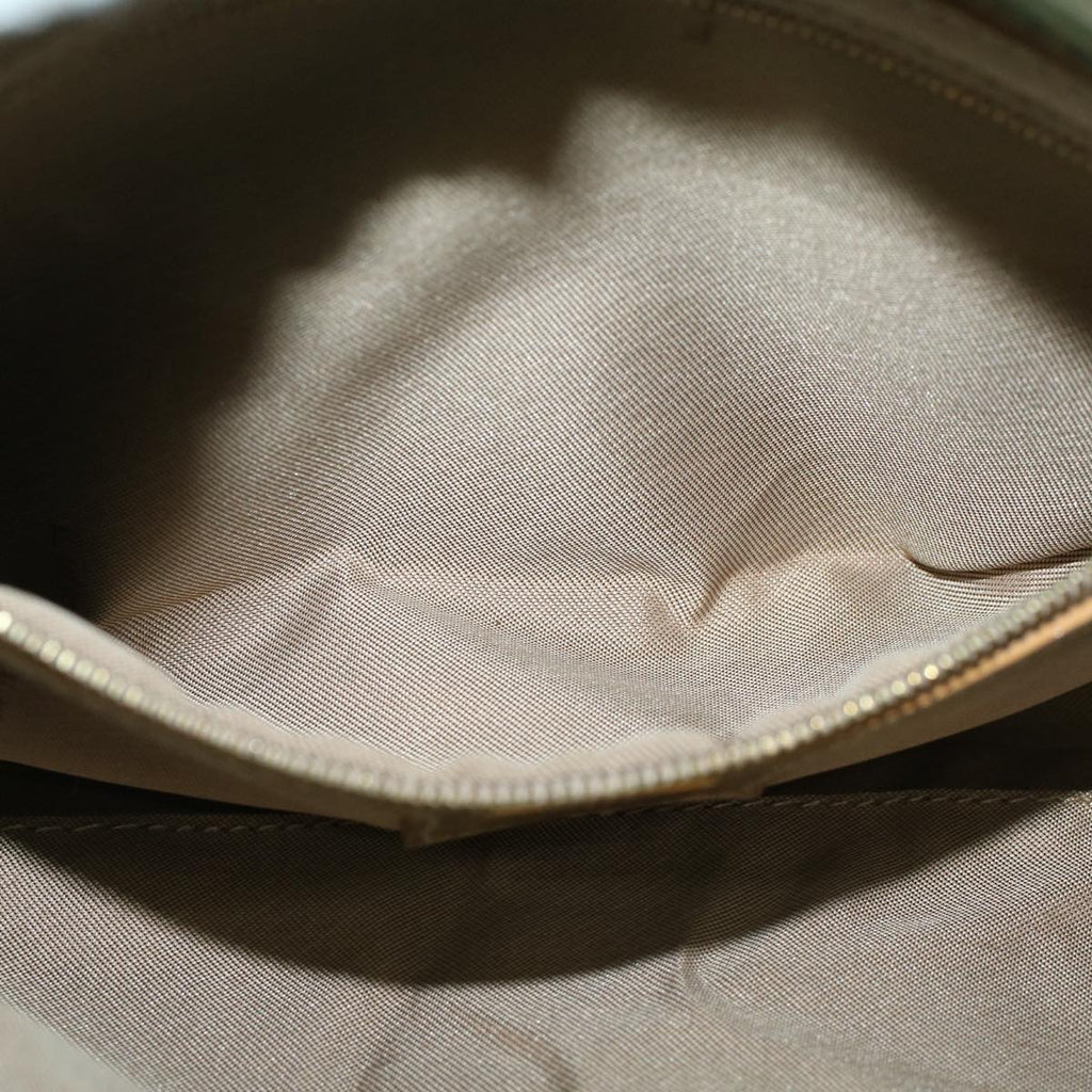 FENDI Zucchino Canvas Mamma Baguette Shoulder Bag Coated Canvas Blue56198