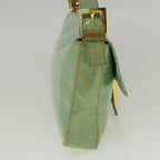 FENDI Zucchino Canvas Mamma Baguette Shoulder Bag Coated Canvas Blue56198