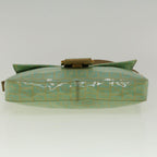 FENDI Zucchino Canvas Mamma Baguette Shoulder Bag Coated Canvas Blue56198