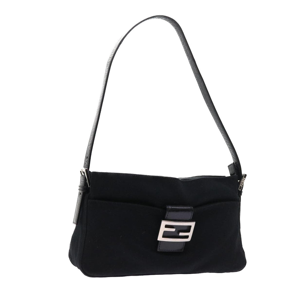 FENDI Mamma Baguette Shoulder Bag Nylon Black56301