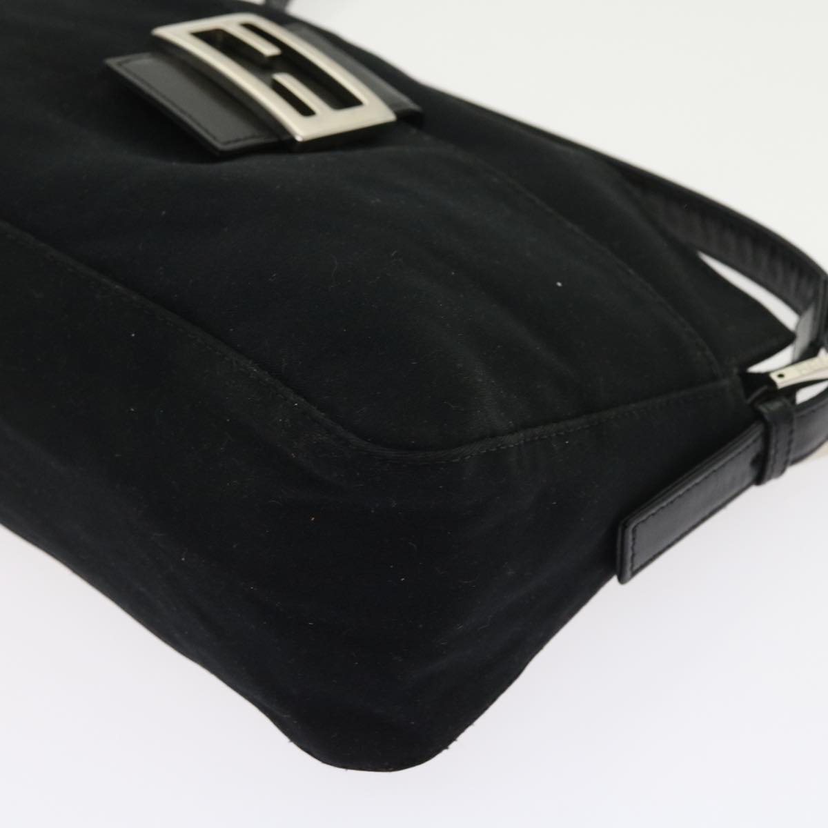FENDI Mamma Baguette Shoulder Bag Nylon Black56301