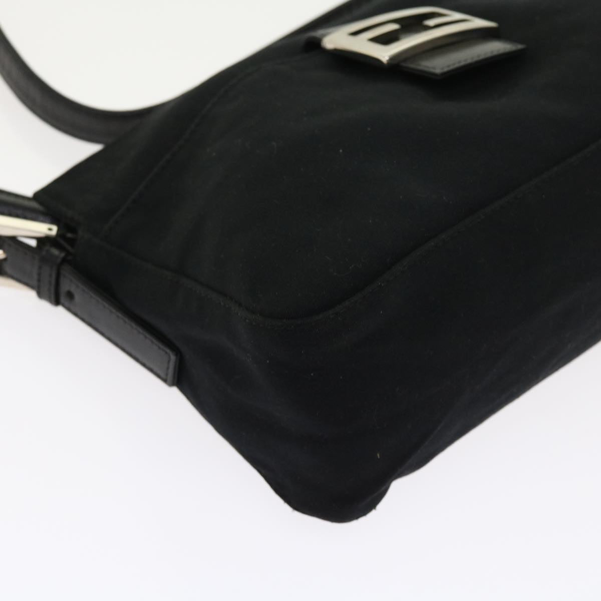 FENDI Mamma Baguette Shoulder Bag Nylon Black56301