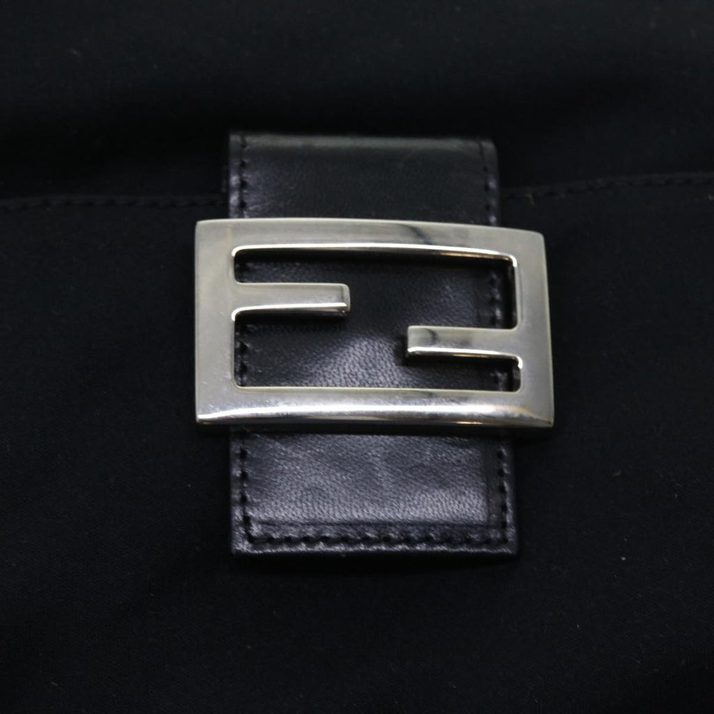 FENDI Mamma Baguette Shoulder Bag Nylon Black56301