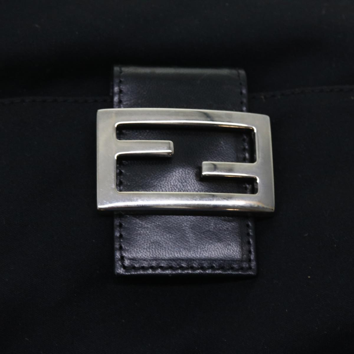 FENDI Mamma Baguette Shoulder Bag Nylon Black56301