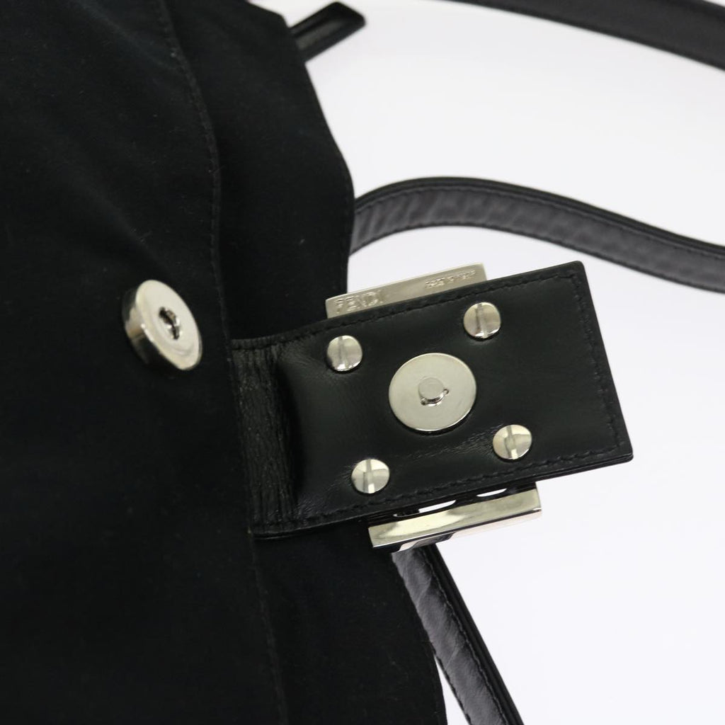 FENDI Mamma Baguette Shoulder Bag Nylon Black56301
