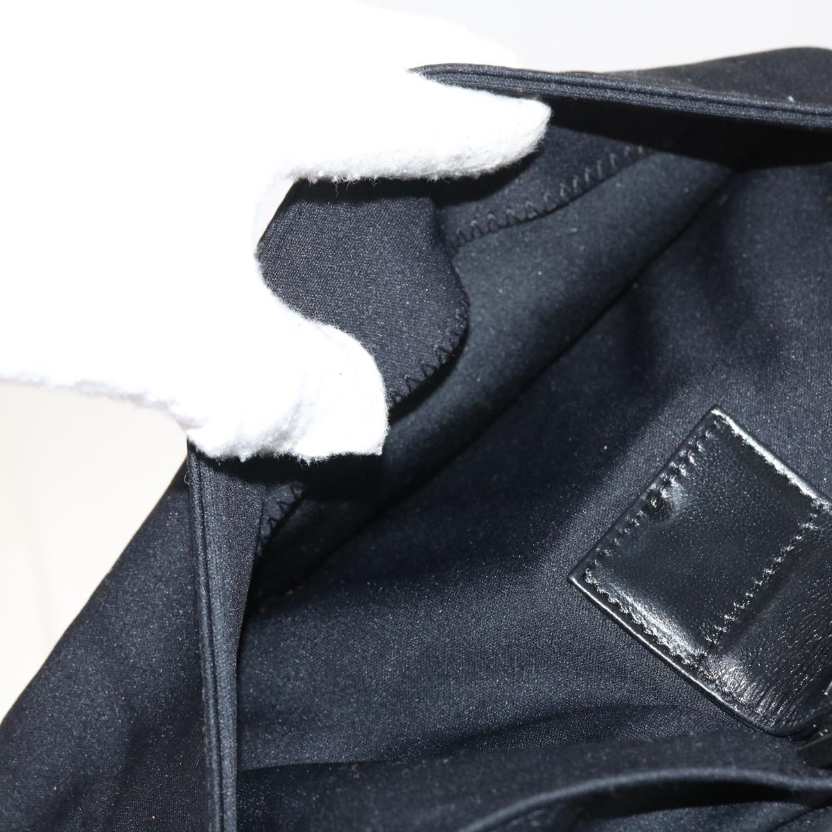 FENDI Mamma Baguette Shoulder Bag Nylon Black56301