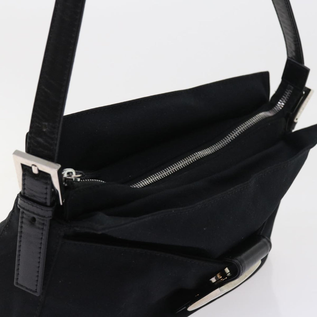 FENDI Mamma Baguette Shoulder Bag Nylon Black56301