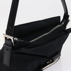 FENDI Mamma Baguette Shoulder Bag Nylon Black56301