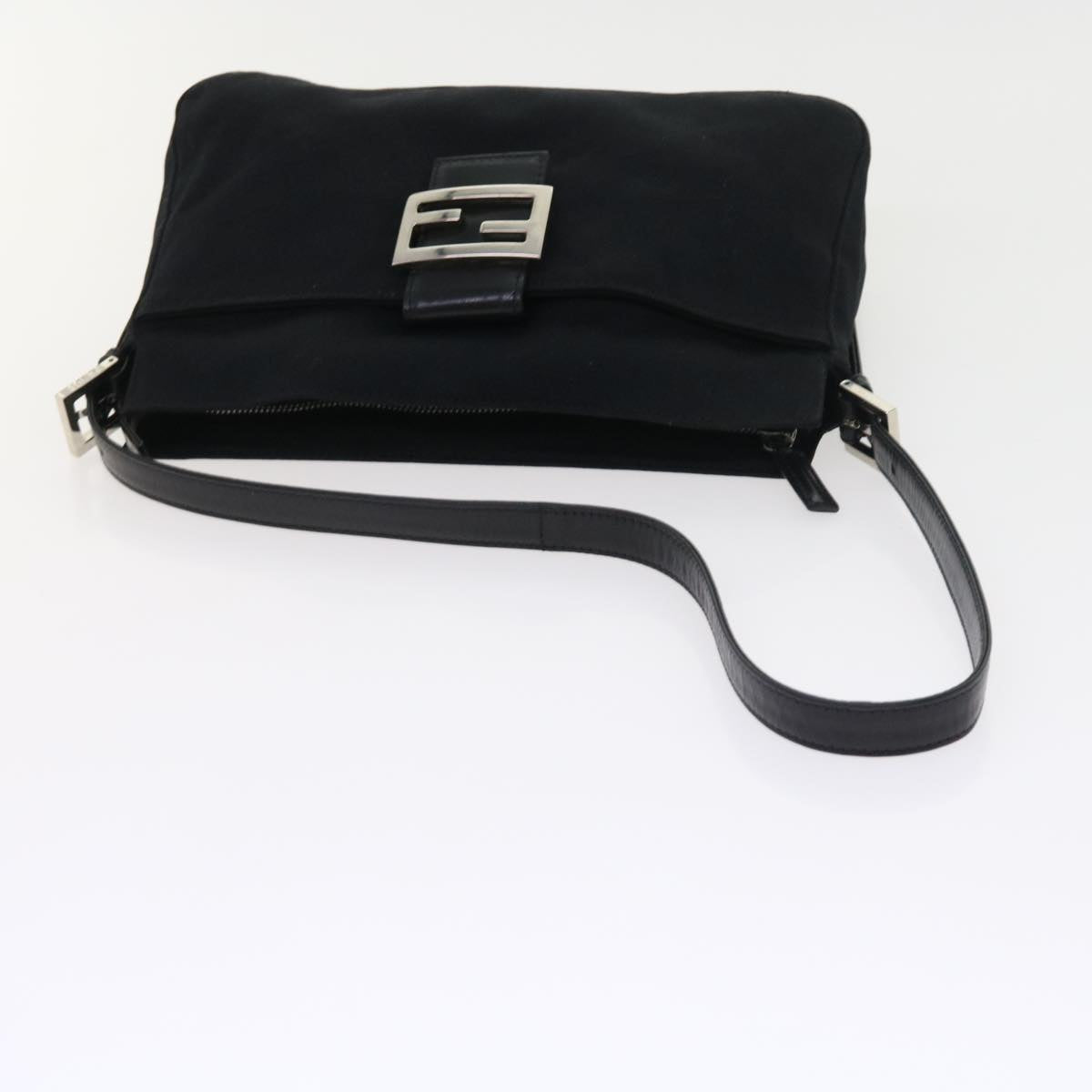 FENDI Mamma Baguette Shoulder Bag Nylon Black56301