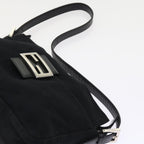 FENDI Mamma Baguette Shoulder Bag Nylon Black56301