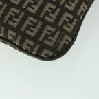 FENDI Zucchino Canvas Shoulder Bag Brown56323