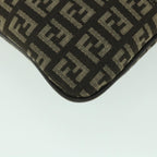 FENDI Zucchino Canvas Shoulder Bag Brown56323