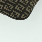FENDI Zucchino Canvas Shoulder Bag Brown56323