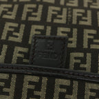 FENDI Zucchino Canvas Shoulder Bag Brown56323