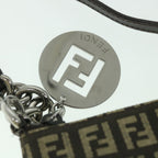 FENDI Zucchino Canvas Shoulder Bag Brown56323
