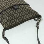 FENDI Zucchino Canvas Shoulder Bag Brown56323