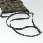 FENDI Zucchino Canvas Shoulder Bag Brown56323