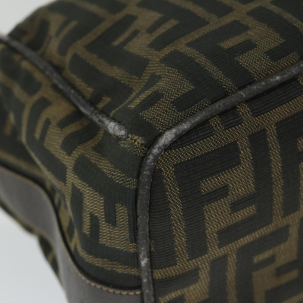 FENDI Zucca Canvas Vanity Cosmetic Pouch Black Brown56386